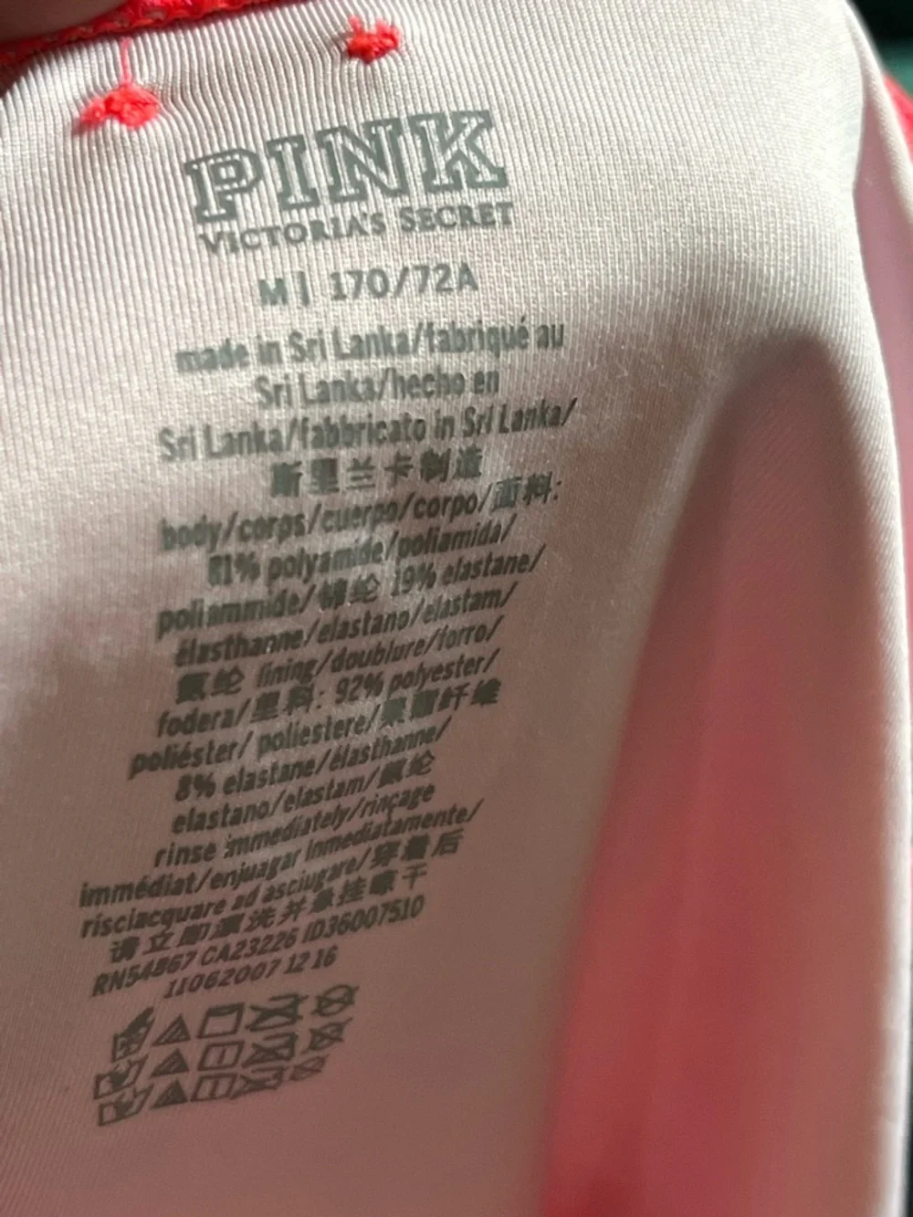 PINK Victoria’s Secret Neon Pink High-Waisted Bikini & Push-Up Swim Top Set - Picture 11 of 15